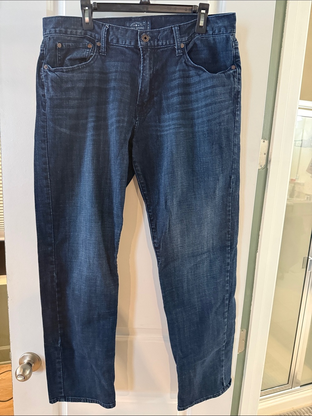 Lucky Brand Men's Straight Dark Blue Denim Jeans
